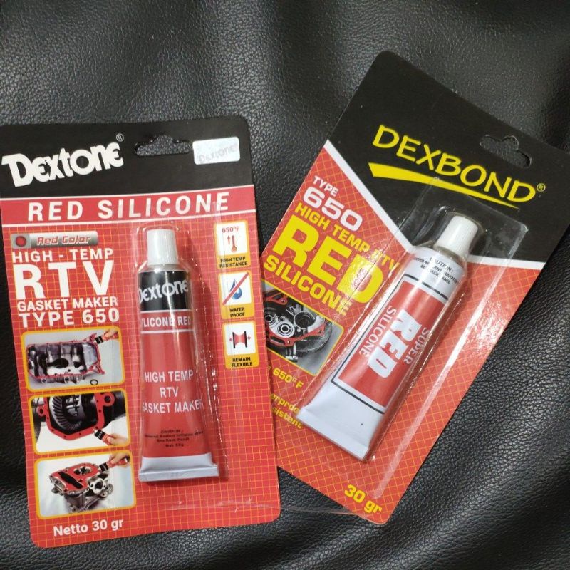 dextone lem merah dextone red silicone  lem anti panas dextone 30gr lem merah dexbond 30gr