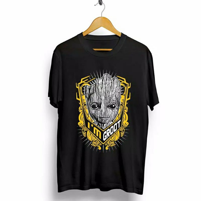 four feshion Kaos Pria Kaos Distro IM GROOT Black CN659