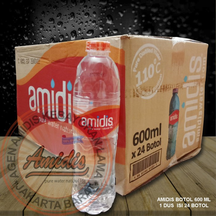 AIR MINERAL AMIDIS BOTOL TANGGUNG 600 ML PER DUS ISI 24 PCS