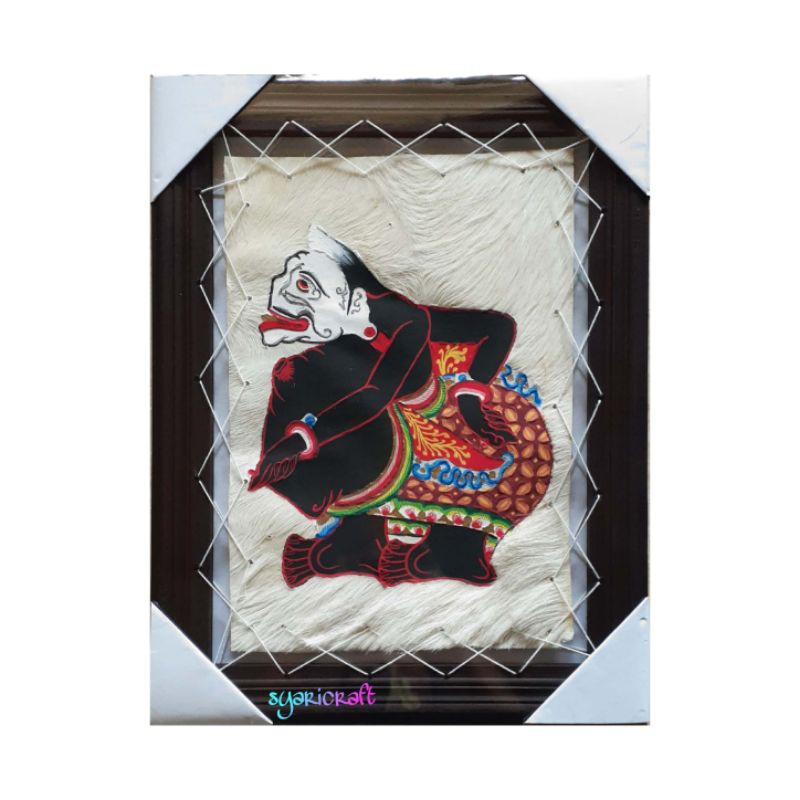 LUKISAN WAYANG SEMAR KULIT KAMBING SZ 45X35