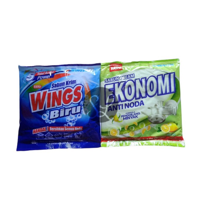 Ekonomi Sabun Cream Lemon 414gr / Sabun Krim Colek Ekonomi Anti Noda / Sabun Wings 5000 / Sabun Krim Colek Wings Anti Noda