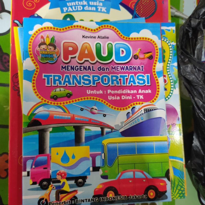 Buku Edukatif Mengenal dan Mewarnai-transportasi
