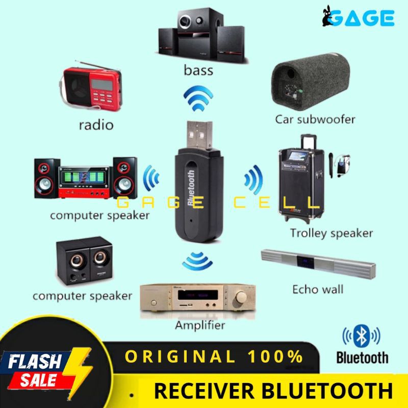 USB BLUETOOTH WIRELESS AUDIO MUSIC BLUTUT SAMBUNGAN ADAPTER MUSIK STEREO HIGH QUALITY