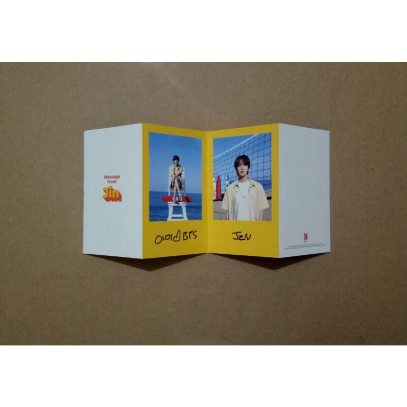 BTS Butter Jin Message Card