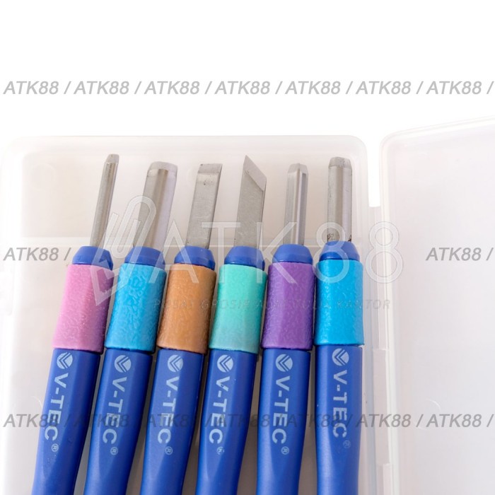 

Carving Tool V-Tec Set 6 / Alat Cukil Vtec Set 6