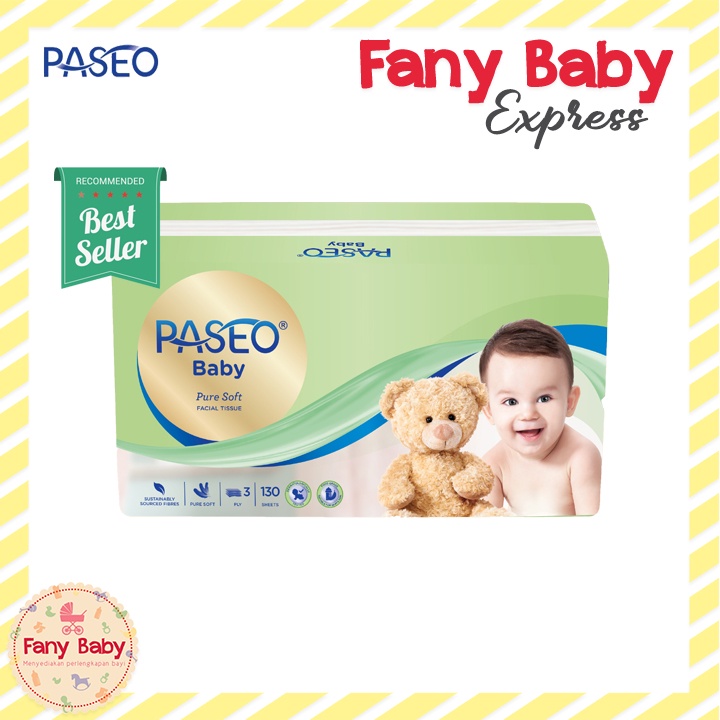 PASEO BABY [BEST SELLER] PURE SOFT FACIAL TISSUE 3 PLY 130'S / TISSUE KERING