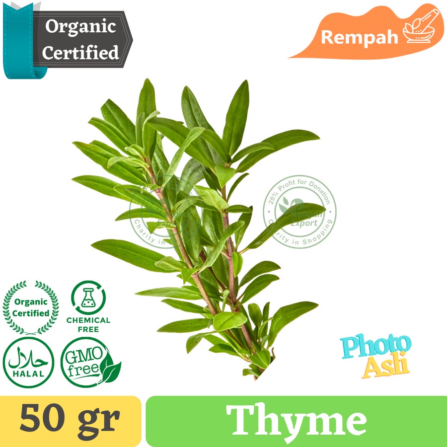 

Thyme Organic Fresh Herb | Rempah Daun Thyme Segar Organik
