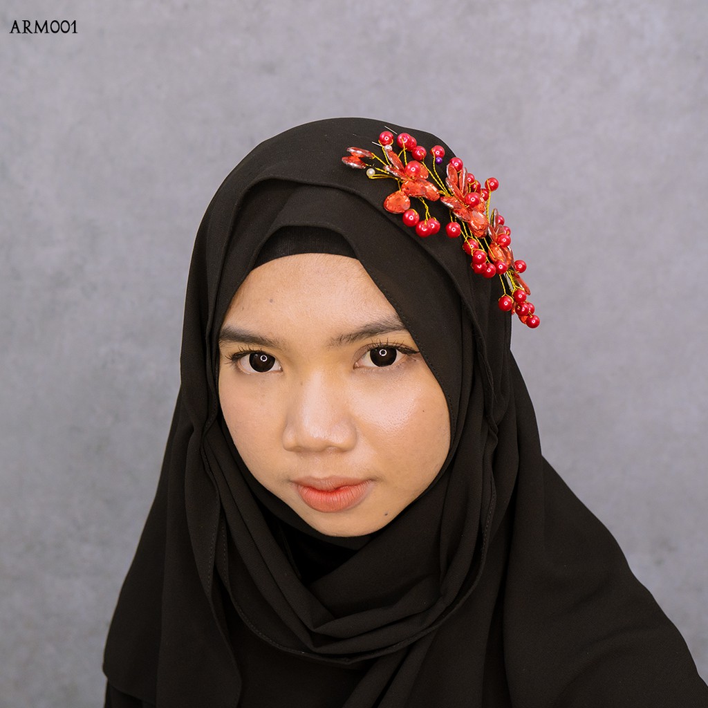 [PRODUK TERBATAS] AKSESORIS WEDDING HIJAB HEADPIACE MODERN MUTIARA ARM001