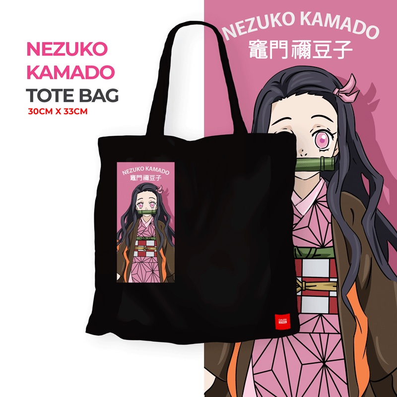 (SALE) DEMON SLAYER TOTE BAG KANVAS ANIME DEMON SLAYER / NEZUKO KAMADO / TOMIOKA GIYUU / ZENITSU AGATSUMA / KIMETSU NO YAIBA / OFFICIAL FAN ART