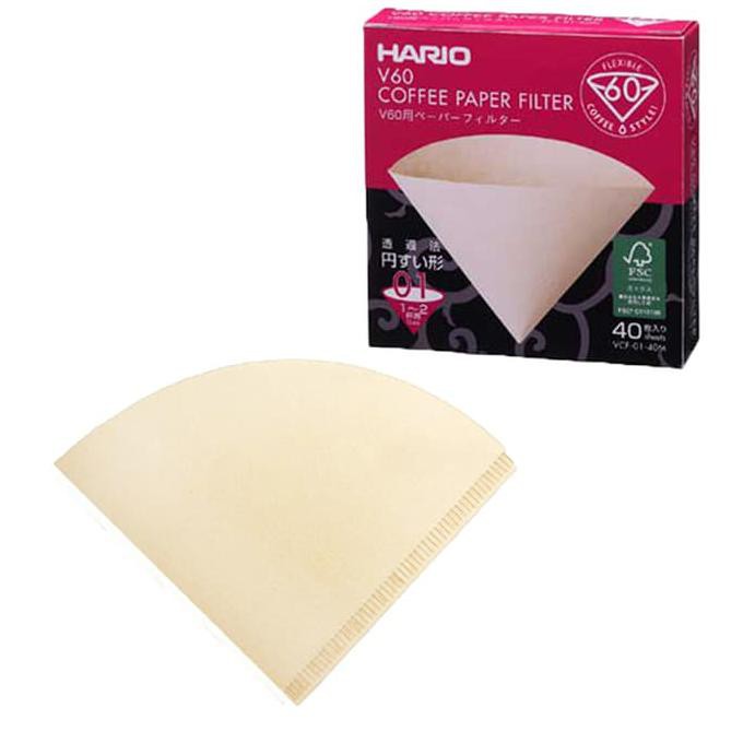 

Apoj89Otq Hario V60 Paper Filter 01 Vcf-01-40M Misarashi (Un-Bleach)