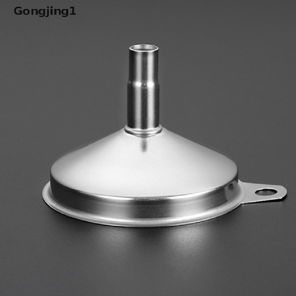 Gongjing1 1pc Corong Stainless Steel Mulut Kecil Alat Pengisi Cairan / Minyak / Bir