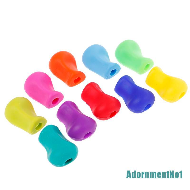 (AdornmentNo1) 4 / 10pcs / Set Alat Bantu Menulis Pensil Karet Lembut Untuk Anak