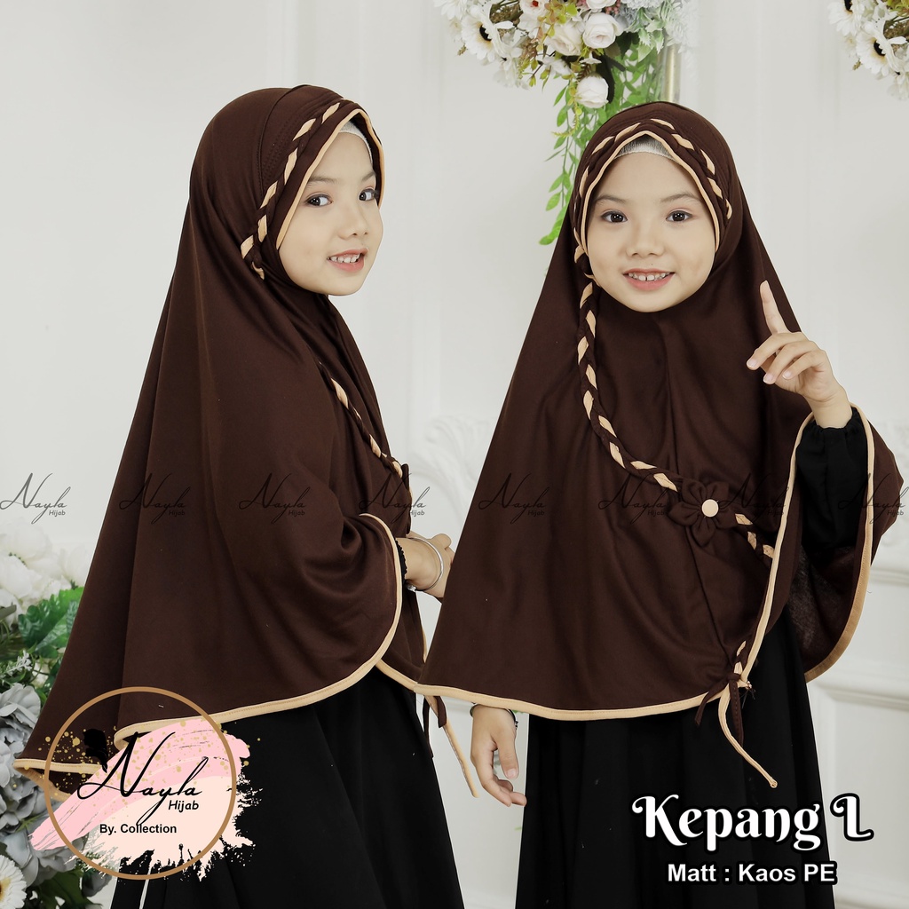 PROMO Kerudung Sekolah SD Kepang Jilbab Sekolah Anak Ukuran L Terbaru Nayla Hijab