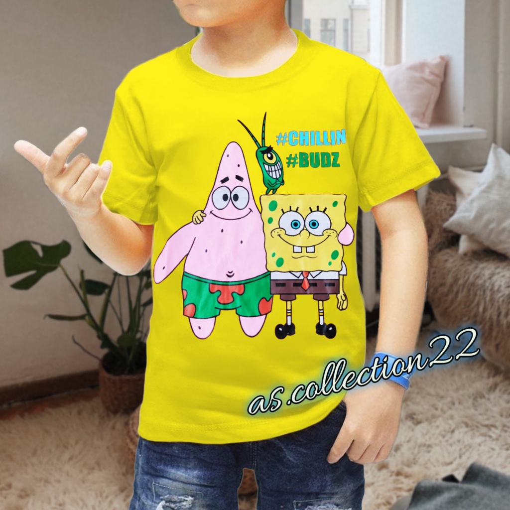 #SPONGEBOB# KAOS ANAK LAKI SPONGEBOB//USIA 1-12 TAHUN