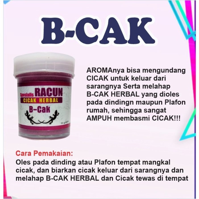 RACUN CICAK B-CAK 10gr - 15gr Sangat Ampuh Basmi Cicak q 15 gr 15g