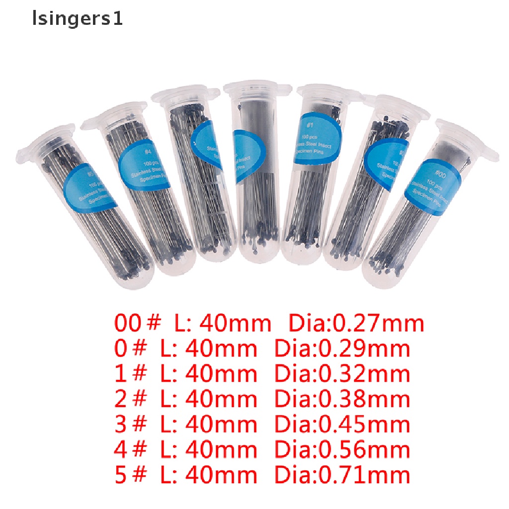 (lsingers1) 100pcs Jarum Stainless Steel Untuk Lab / Sekolah