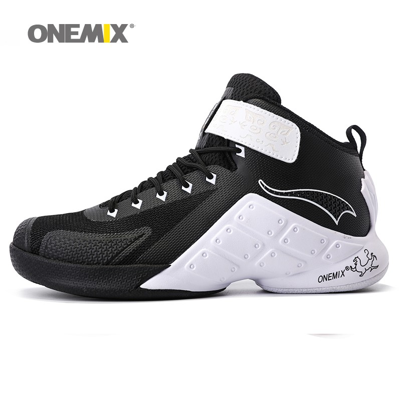 Sepatu basket ONEMIX Newest men basketball shoes male ankle boots anti-slip outdoor athletic sport