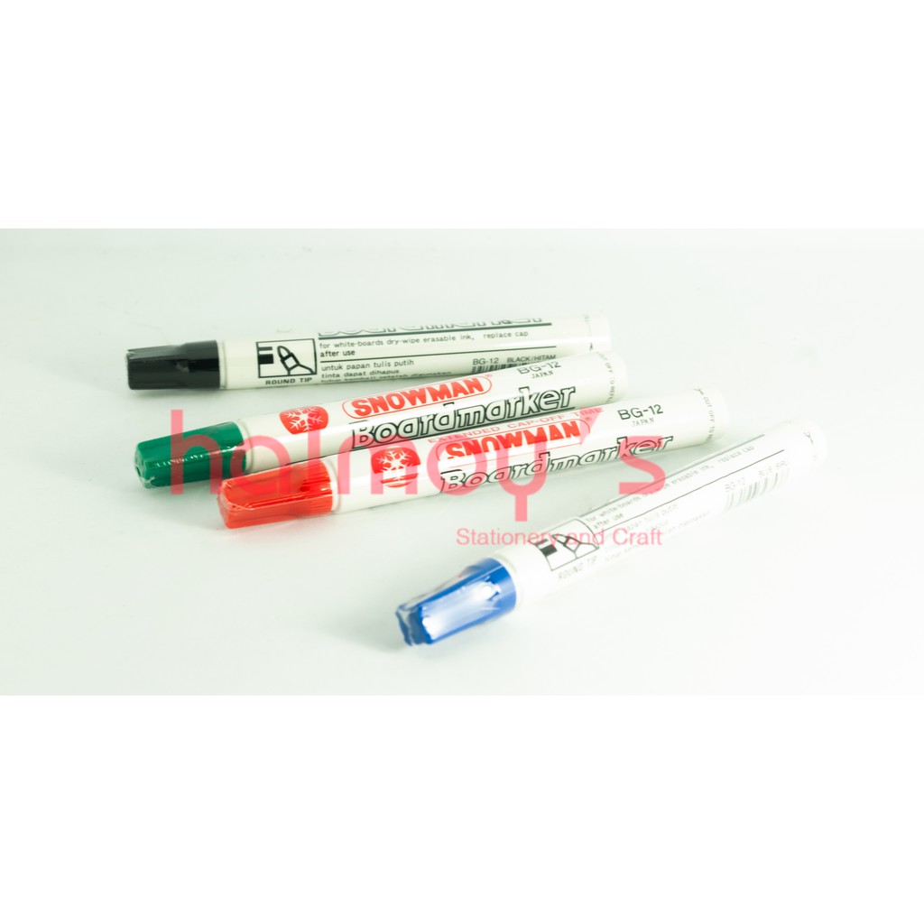 

SPIDOL WHITE BOARD SNOWMAN BG - 12 ( WARNA HITAM / MERAH / BIRU / HIJAU ) ( BISA DIHAPUS )