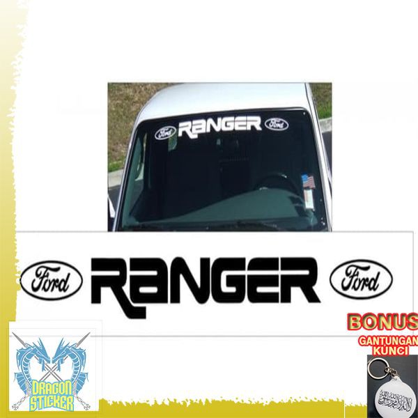 TERMURAH STICKER FORD RANGER TOYOTA KACA DEPAN MOBIL PANJANG 80CM Dragon Sticker