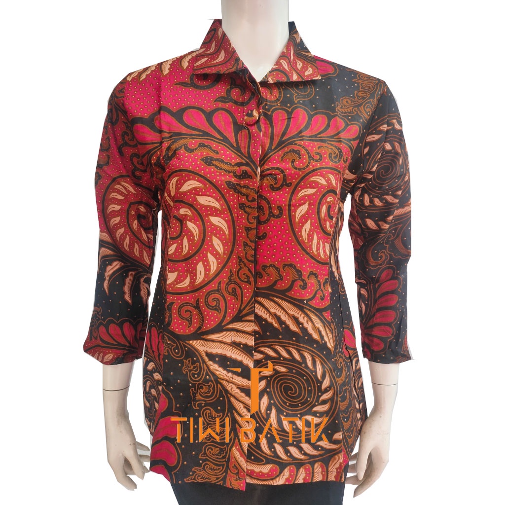 Blus Batik Wanita Katun Halus Bisa Seragam