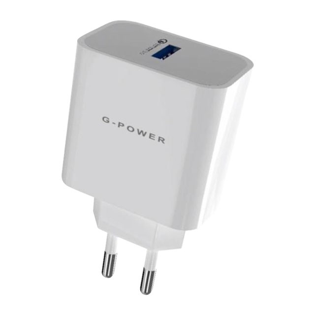 GPOWER Fast Charger APEU37 with 3A Output &amp; Fast Charging and Qualcomm 3.0 ( FREE KABEL )