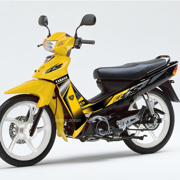 Striping Sticker F1zr Variasi Kuning Hitam Malaysia