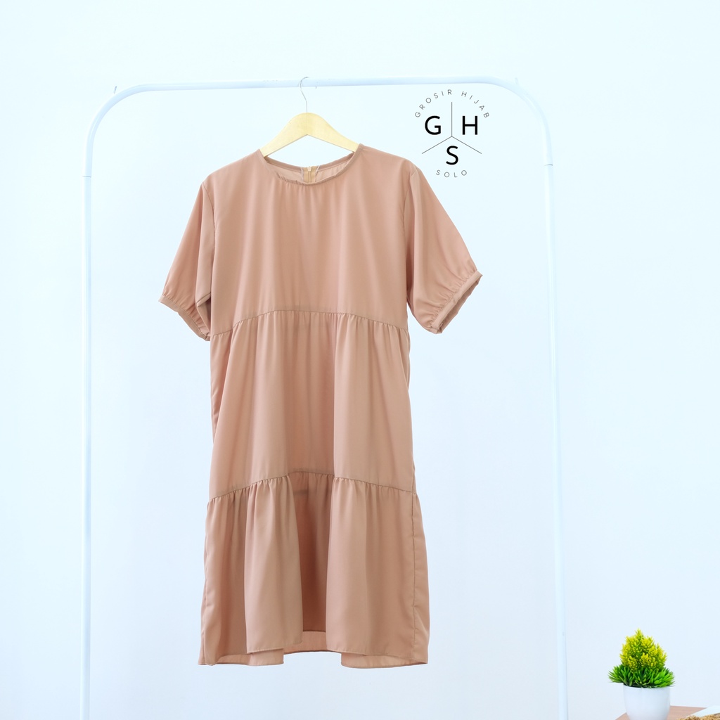 (MGA) TUNIK SIPHA OVERSIZE MIDI DRESS RUFFLE DAILY TUNIK PREMIUM