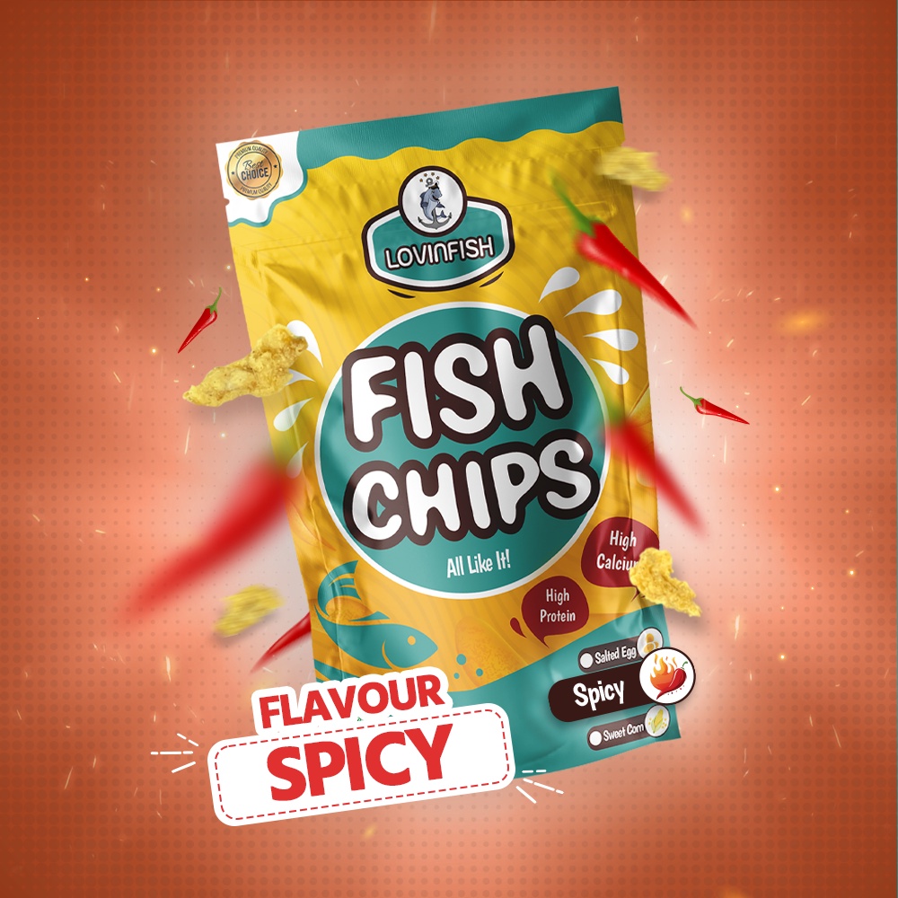 

KERIPIK FISH CHIPS LOVINFISH - SPICY FLAVOUR 100g