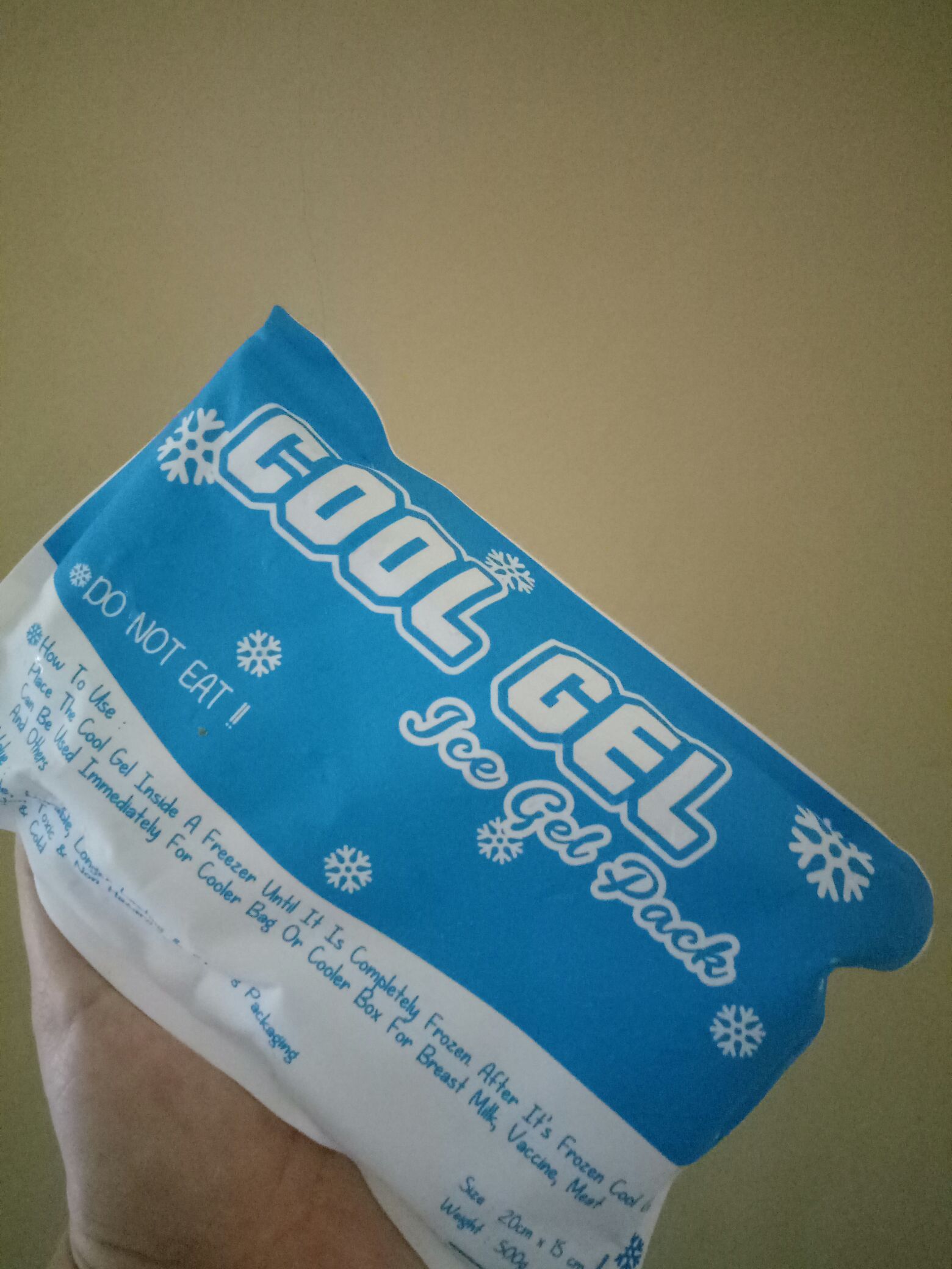 Ice Gel Besar 500g Merk Cool Gel - Blue Ice Pack Gel