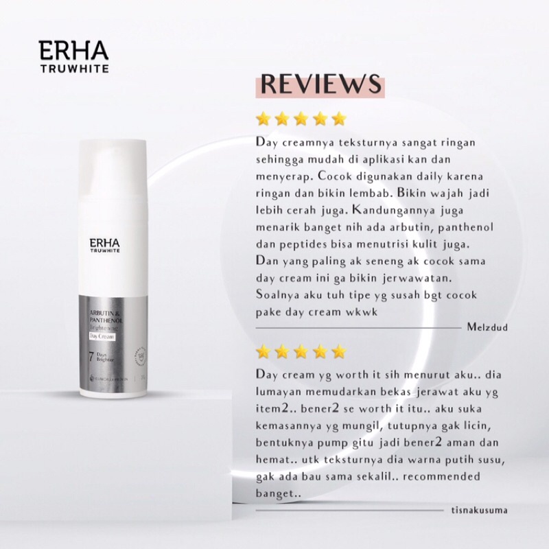 ERHA ARBUTIN&amp;PANTHENOL Brightening Day cream 30g