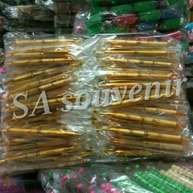

mdn ISI 50 SOUVENIR PULPEN EMAS KEMASAN PLASTIK