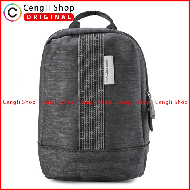 TAS SELEMPANG DADA/BADAN PRIA HUSH PUPPIES SLING CHEST/BODY/BAG ORIGINAL ABU-ABU GREY HM162