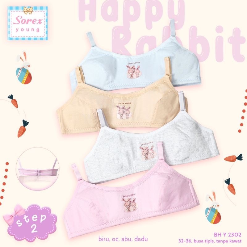 Sorex Bra Miniset Remaja Step 2 dengan Pengait - BH Remaja Tanpa Kawat