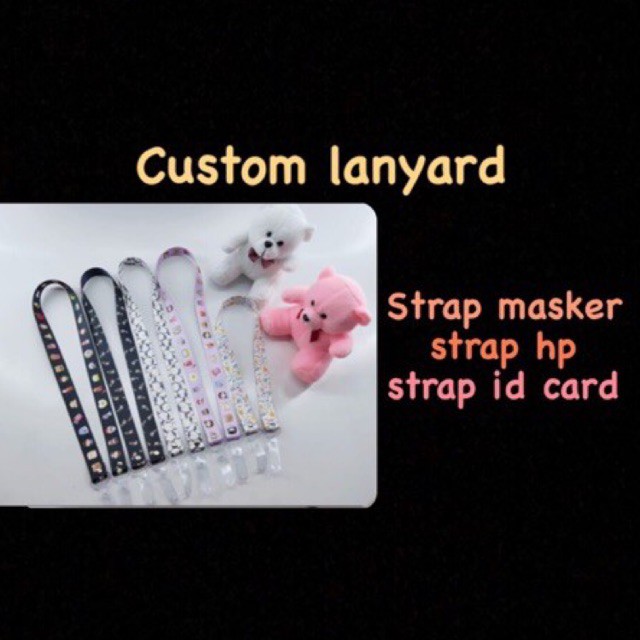 

Custom Lanyard motif strap masker / gantungan hp / id card holder name tag motif lucu