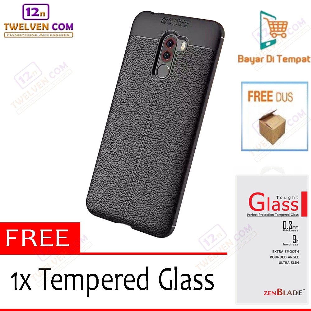 Case Auto Focus Softcase Xiaomi Poco F1 - Tempered Glass