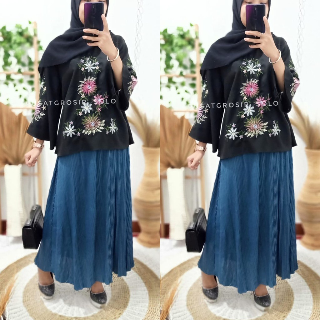 HEILYN BORDIR BLOUSE PUSATGROSIR_SOLO/ BLOUSE BORDIR/ BLOUSE FORMAL SANTAI BAGUS MURAH