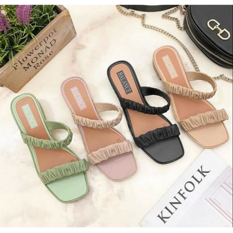 sandal wanita BALANCE hak bunga