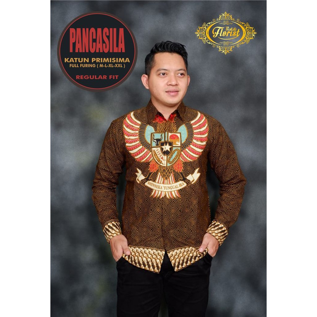 BATIK GARUDA S M L XL XXL BAJU kemeja batik pria lengan panjang pendek PREMIUM BSO OFFICIAL