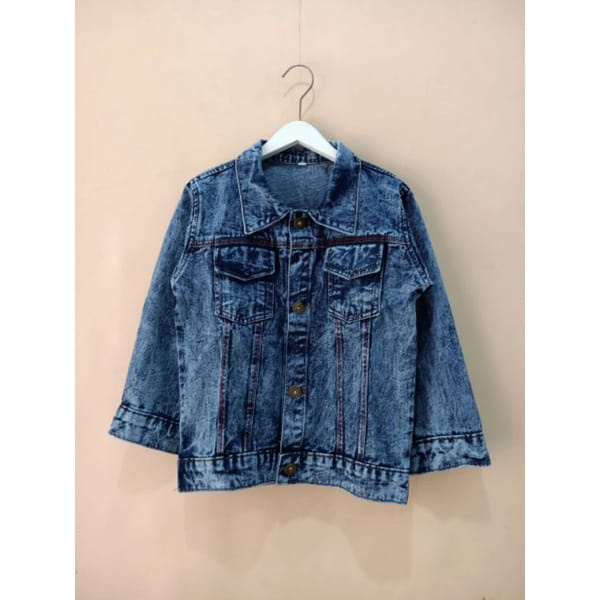 JACKET JEANS ANAK LEVIS 1-11 TAHUN-SNOW WASHING TAHUN UNISEX-JACKET JEANS ANAK ANAK