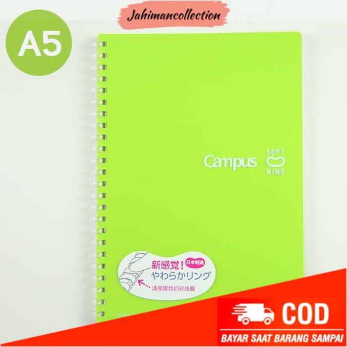 

✨ BISA COD ✨ KOKUYO NOTEBOOK SOFTRING S-SV331BT A5 LINE W/DOT - LIGHT GREEN