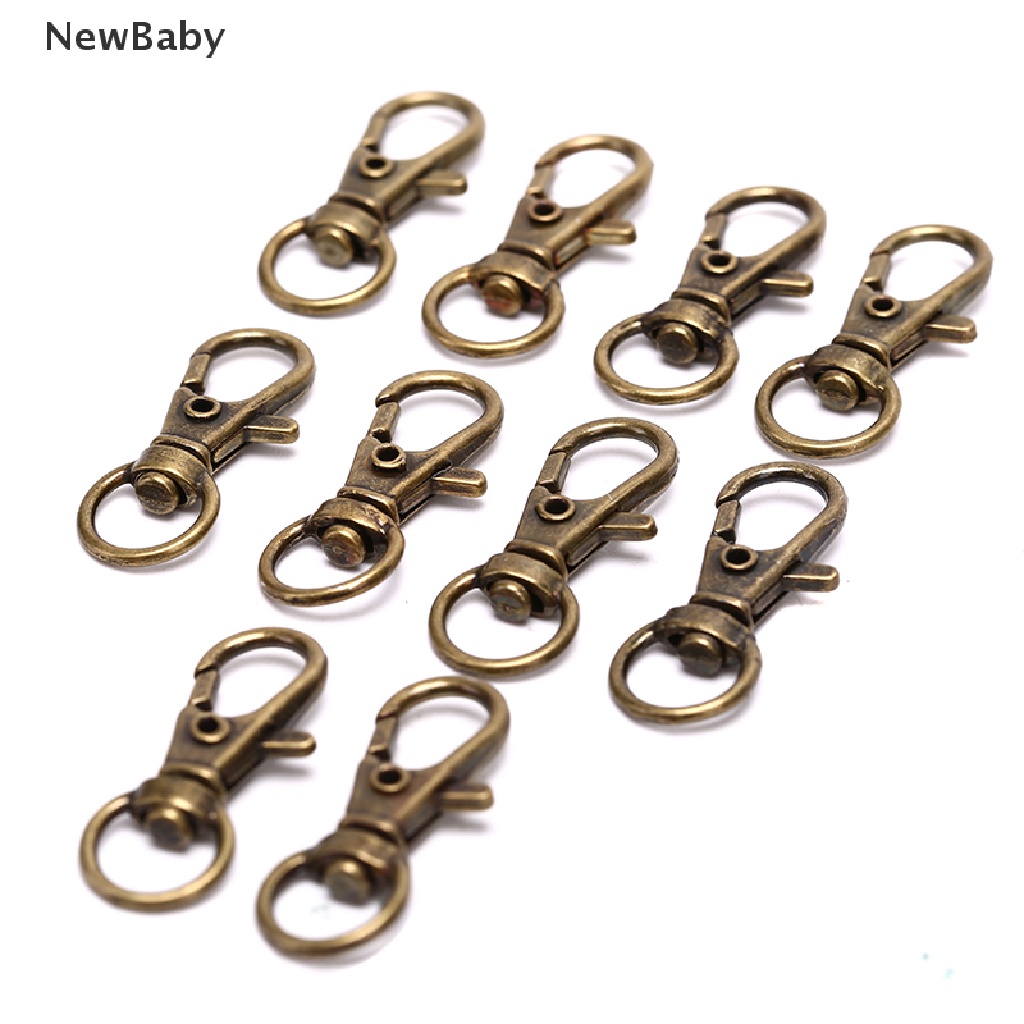 Newbaby 10pcs Klip Kait Lobster Model Putar Untuk Gantungan Kunciperhiasan DIY