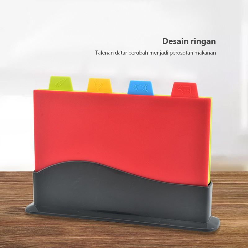 Talenan Multifungsi Talenan Plastik / Cutting Board / Talenan Fleksibel Set Anti Slip Chopping