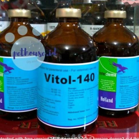hendrian57 - Vitol-140 100 ml obat pemacu birahi hewan jantan & betina sapi kambing