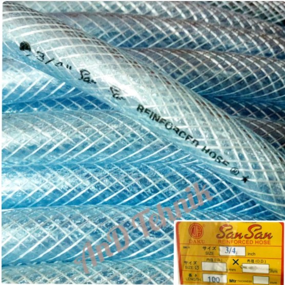 Selang Air Benang Tebal / Selang Serat Benang San-san 3/4 Inch
