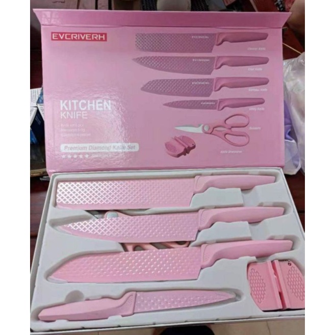 pisau set evcriverh pink glosy