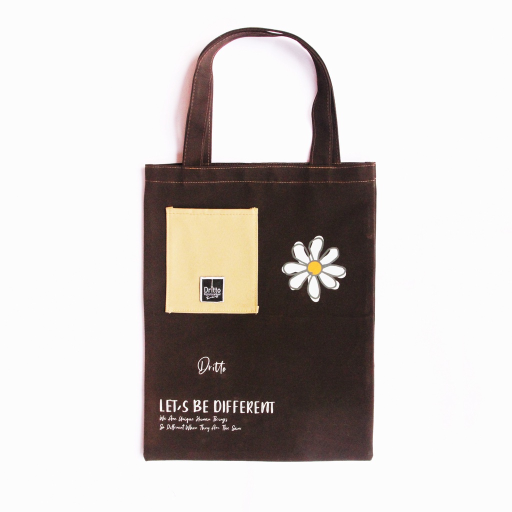 Tote Bag Flowers Different - Totebag Kuliah - Dritto