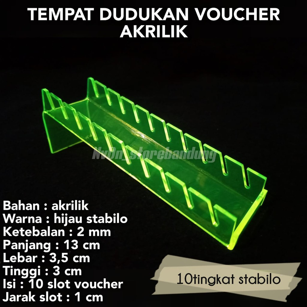 [SO] Tempat Kartu Perdana Panjang 10 Tingkat Akrilik Perdana Display Dudukan Kartu Voucher