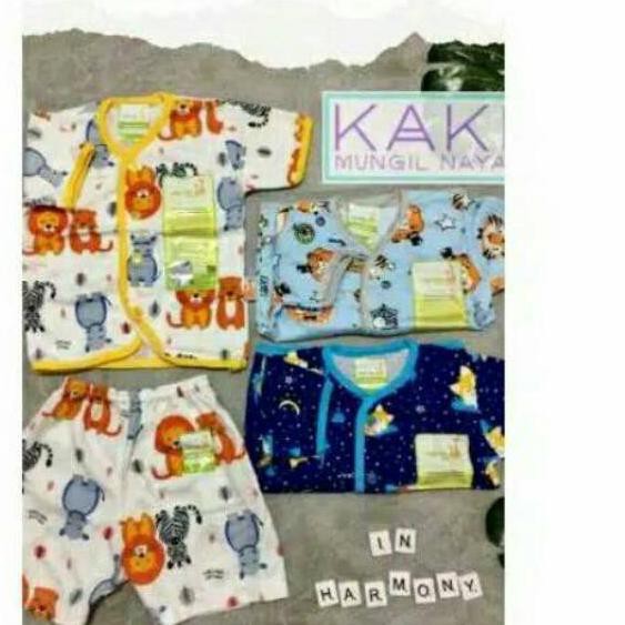 BWY VELVET JUNIOR-3 pasang setelan velvet lengan pendek newborn/setelan velvet pendek newborn .