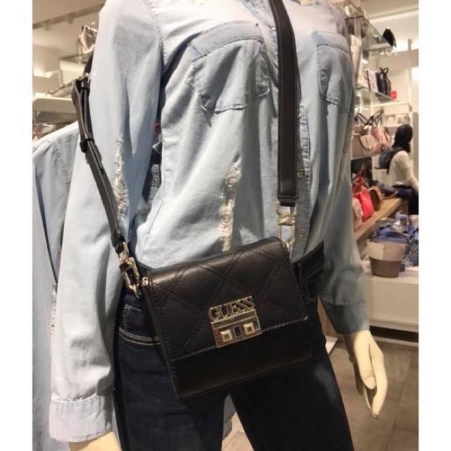 Jual Guess Mini Crossbody Black Bag Shopee Indonesia