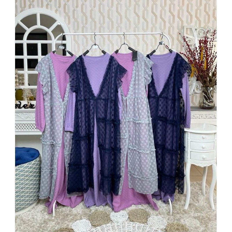 GAMIS MEJIWANG LILAC OUTER HITAM